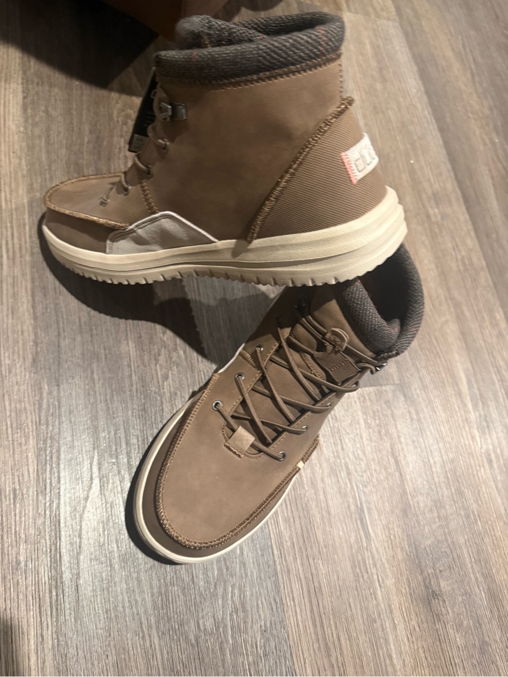 Hey Dude Men's Tan/Brown Lace-Up Casual Boots
